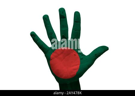 palm flag bangladesh Stock Photo