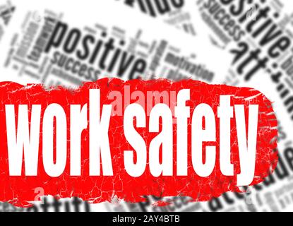 Word cloud work safety Stock Photo