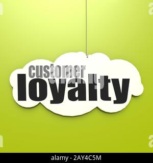 White cloud with customer loyalty Stock Photo