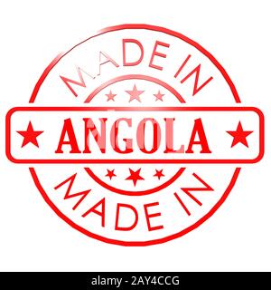 Made in Angola red seal Stock Photo