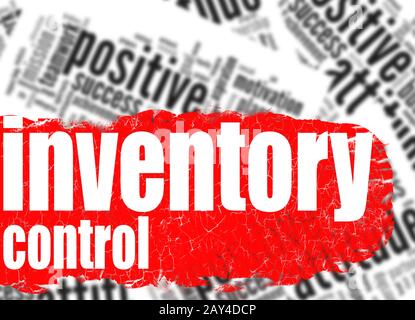 Word cloud inventory control Stock Photo