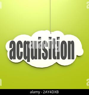 White cloud with acquisition Stock Photo