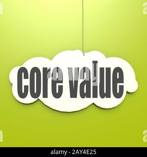 White cloud with core value Stock Photo
