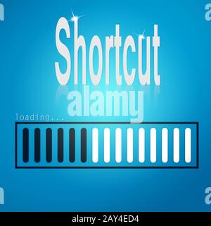 Shortcut blue loading bar Stock Photo