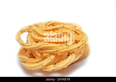 Traditional Indian Diwali snacks Chakali Stock Photo