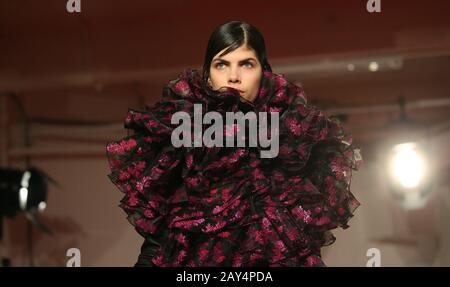 Models on the catwalk during the 16Arlington show at London Fashion Week February 2020 show at Mess Hall, Mayfair, in London. Stock Photo