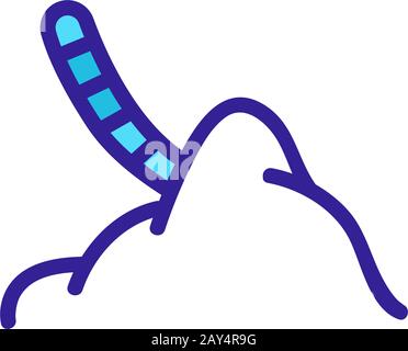 worm compost icon vector. Isolated contour symbol illustration Stock Vector