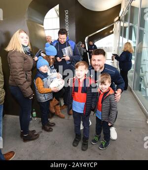 Scotland fans ahead of the Guinness Six Nations match at Murrayfield