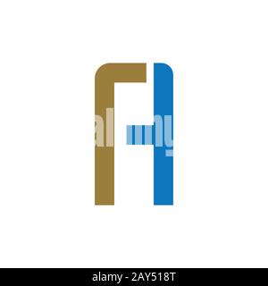 Initial letter ah or ha logo design template Stock Vector