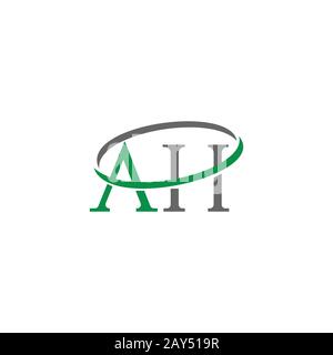 Initial letter ah or ha logo design template Stock Vector