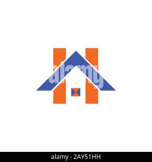 Initial letter ah or ha logo design template Stock Vector