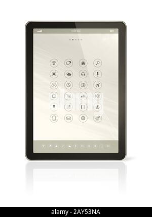 digital tablet pc with apps icons interface Stock Photo - Alamy