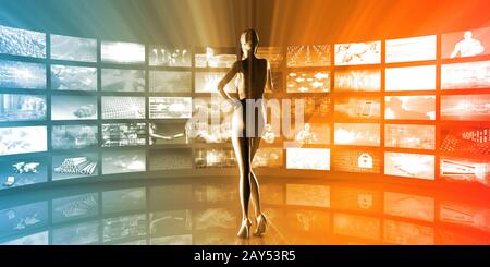 Global Integration Network Stock Photo