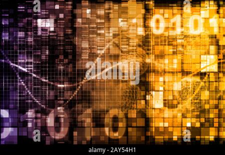 Digital Binary Code Stock Photo