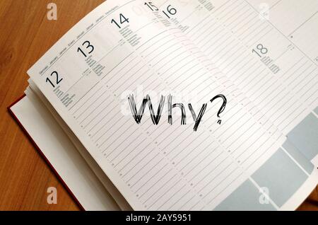 Why write on notebook Stock Photo