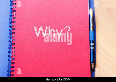 Why write on notebook Stock Photo