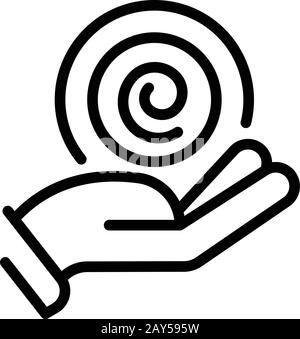 Doctor hypnosis icon, outline style Stock Vector