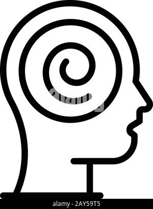 Hypnosis therapy icon, outline style Stock Vector