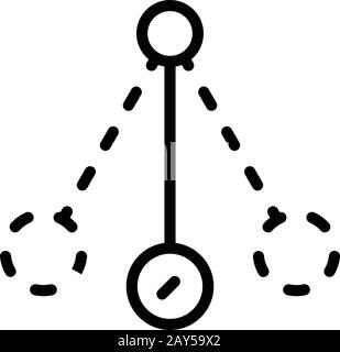 Hypnosis balance icon, outline style Stock Vector