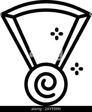 Hypnosis necklace icon, outline style Stock Vector