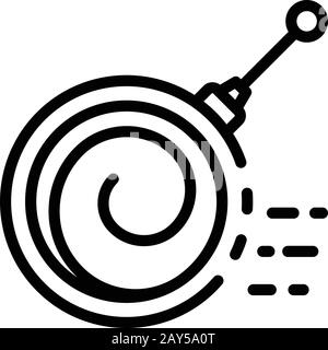 Hypnosis support icon, outline style Stock Vector