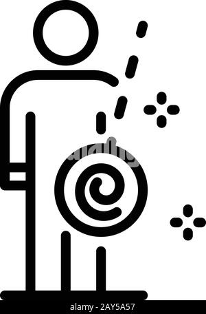 Hypnosis procedure icon, outline style Stock Vector