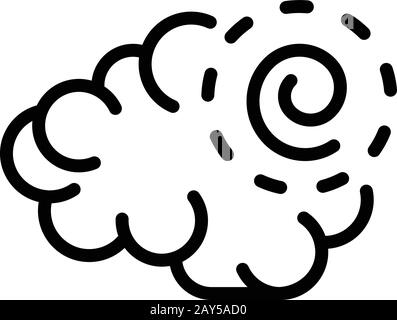 Cloud hypnosis icon, outline style Stock Vector