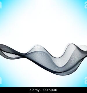 Abstract vector background, transparent waved lines Blue smoke wave. Stock Vector