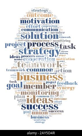 Word cloud business theme Stock Photo