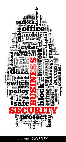 Security word cloud  illustration concept Stock Photo