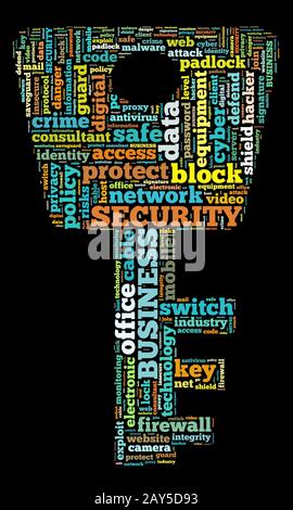 Security word cloud  illustration concept Stock Photo