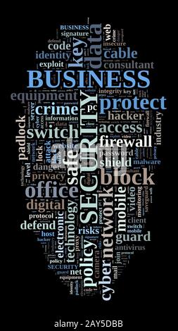Security word cloud  illustration concept Stock Photo