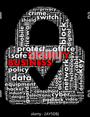 Security word cloud  illustration concept Stock Photo