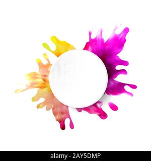 Abstract background with fluid multicolored paint. Vector design for covers, greeting card, poster or flyers. Stock Vector