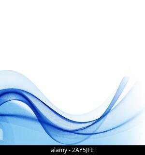 Abstract wavy background Blue wave vector background Stock Vector