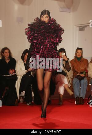 Models on the catwalk during the 16Arlington show at London Fashion Week February 2020 show at Mess Hall, Mayfair, in London Stock Photo