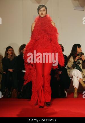 Models on the catwalk during the 16Arlington show at London Fashion Week February 2020 show at Mess Hall, Mayfair, in London Stock Photo