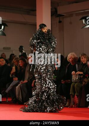 Models on the catwalk during the 16Arlington show at London Fashion Week February 2020 show at Mess Hall, Mayfair, in London Stock Photo