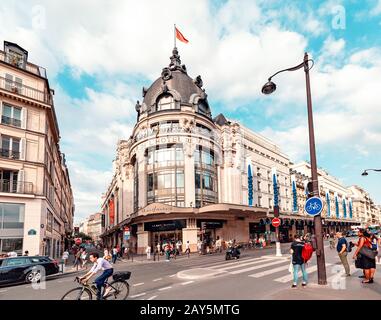 26 July 2019, Paris, France: Bazar Hotel de Ville department store, famous shopping mall