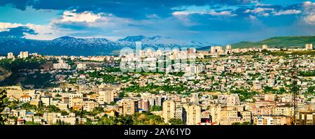 Cityscape of Yerevan in Armenia Stock Photo