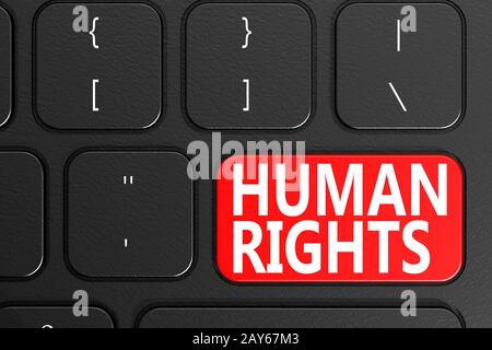 Human Rights on black keyboard Stock Photo