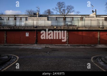 Combe Avenue, Vanbrugh Park Estate, modernist architecture, Greenwich, Southeast london, United Kingdom Stock Photo