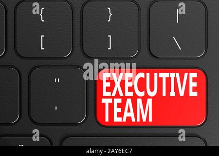 Executive Team on black keyboard Stock Photo