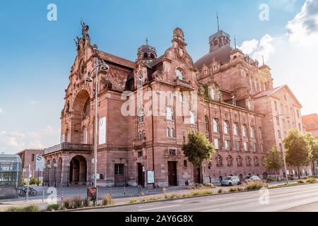 04 August 2019, Nuremberg, Germany: Opera building view in old city Stock Photo