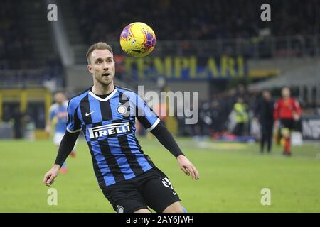 Milan, Italy. 12th Feb, 2020. football, TIM CUP 2019-20 INTER vs NAPLES 0-1 in the photo: ERIKSEN Credit: Independent Photo Agency/Alamy Live News Stock Photo