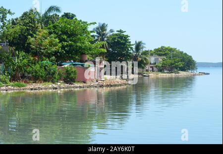 Cienfuegos Bay (Cuba), a rich estuarine ecosystem suffering from ever-worsening water pollution Stock Photo