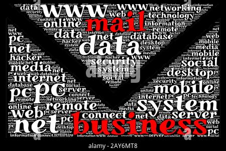 Business mail word cloud concept Stock Photo
