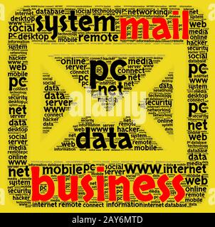 Business mail word cloud concept Stock Photo