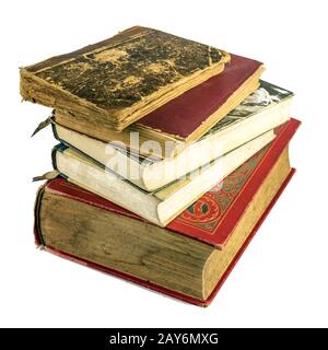 A stack of old books Stock Photo