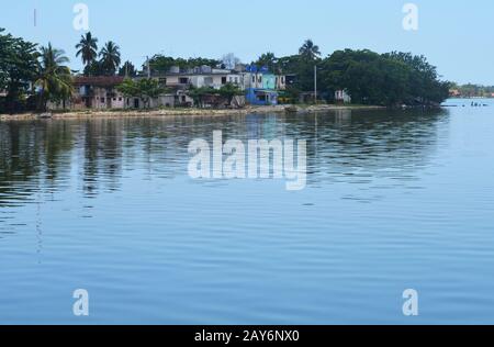 Cienfuegos Bay (Cuba), a rich estuarine ecosystem suffering from ever-worsening water pollution Stock Photo